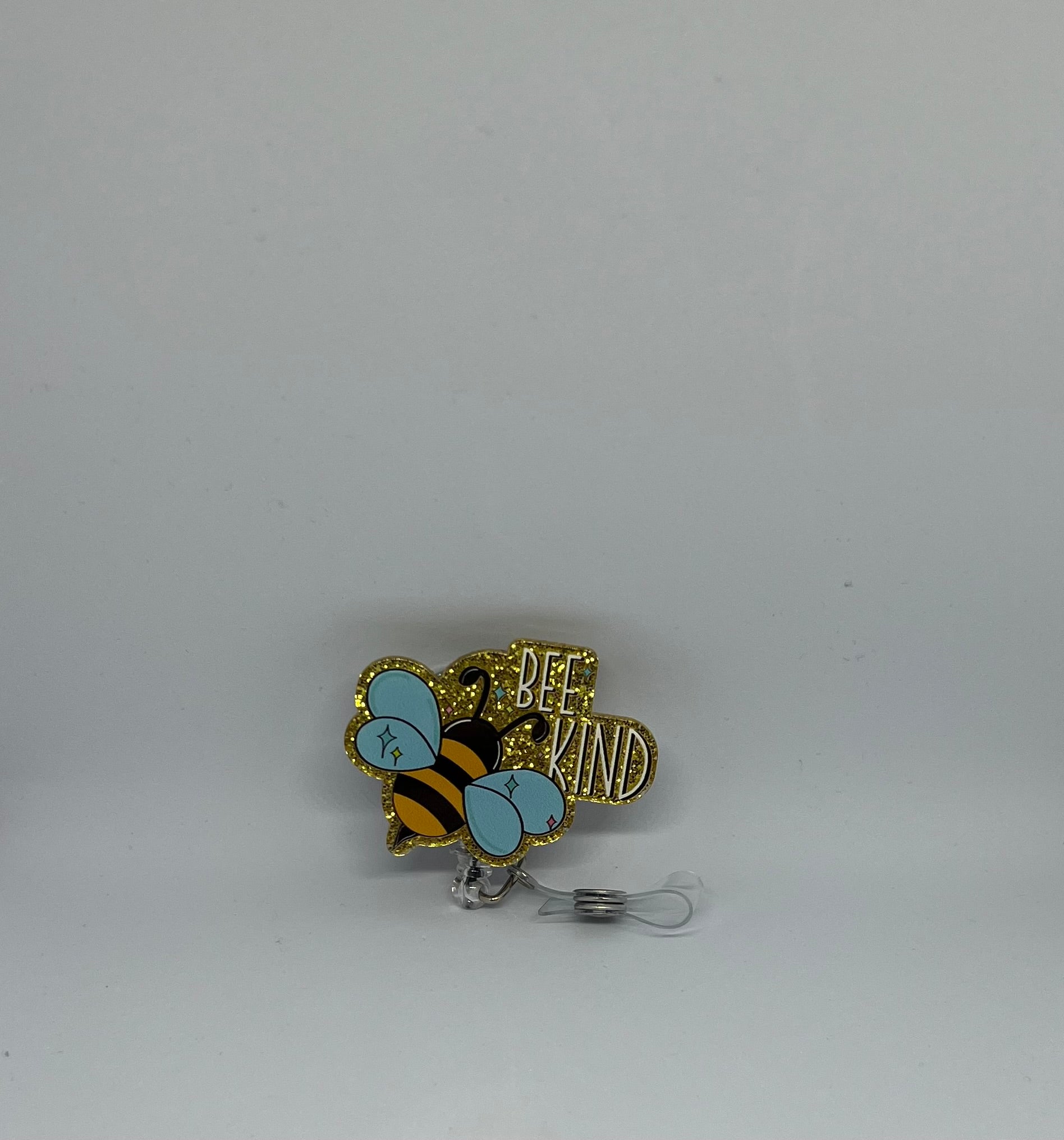 Bee Kind Glitter Retractable Badge Reel