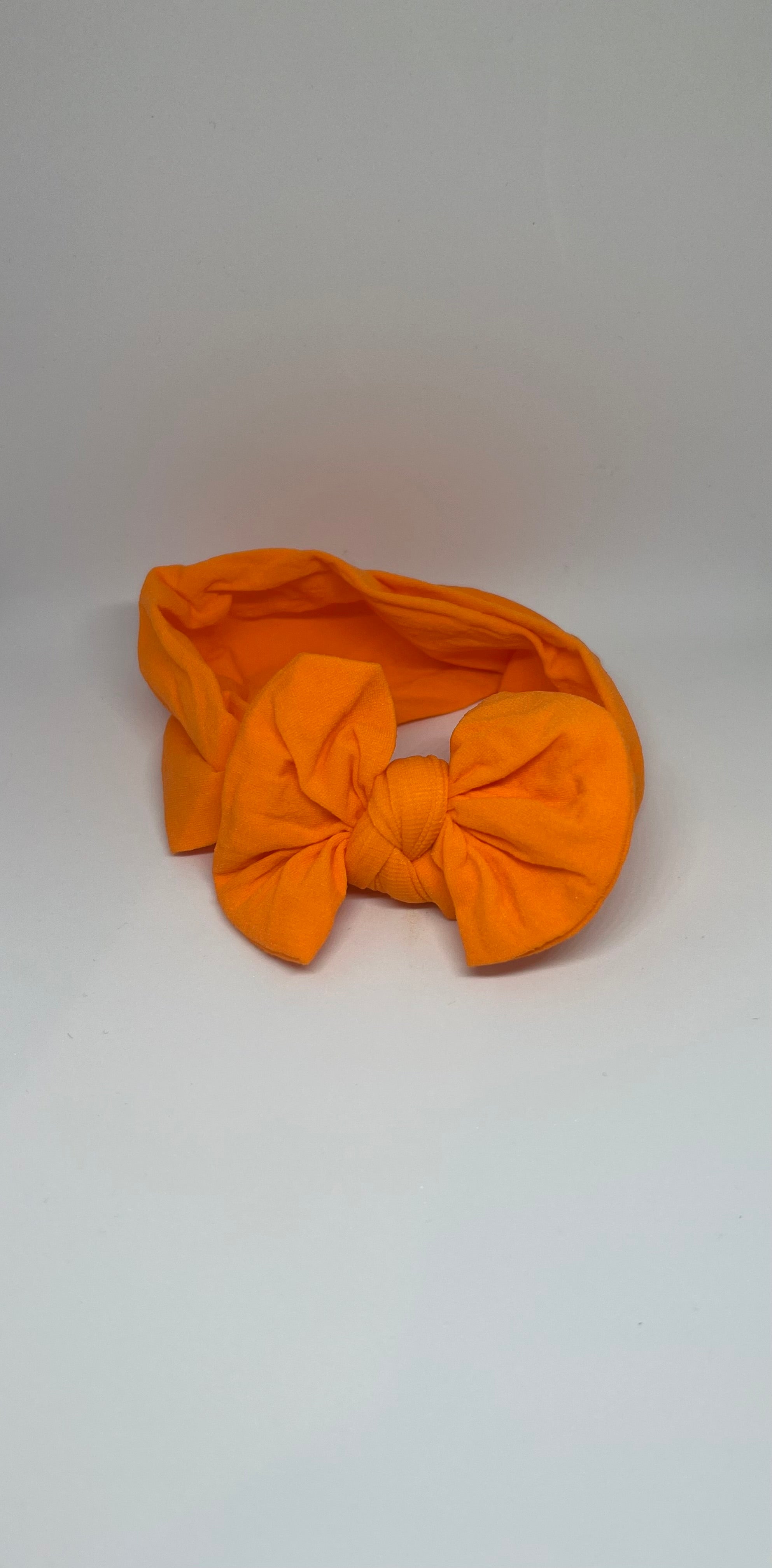 Baby Turban Headband – Bright Orange