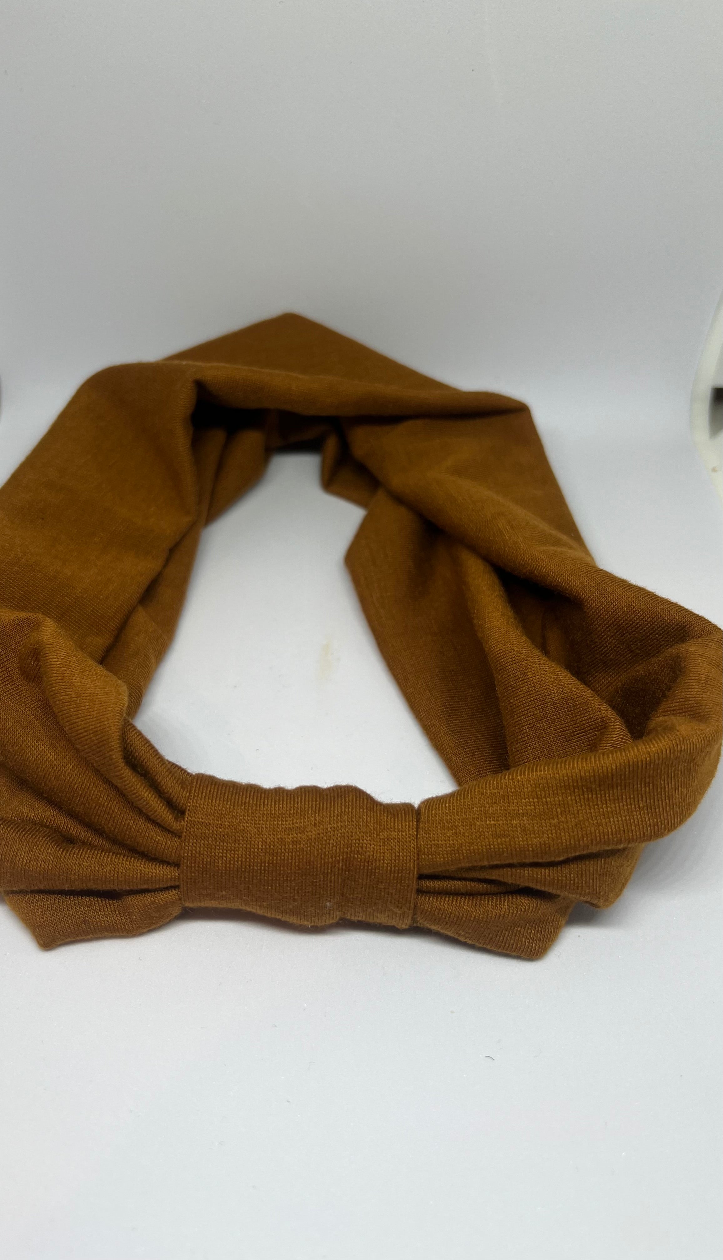 Caramel Brown Adult Bow Turban Headband