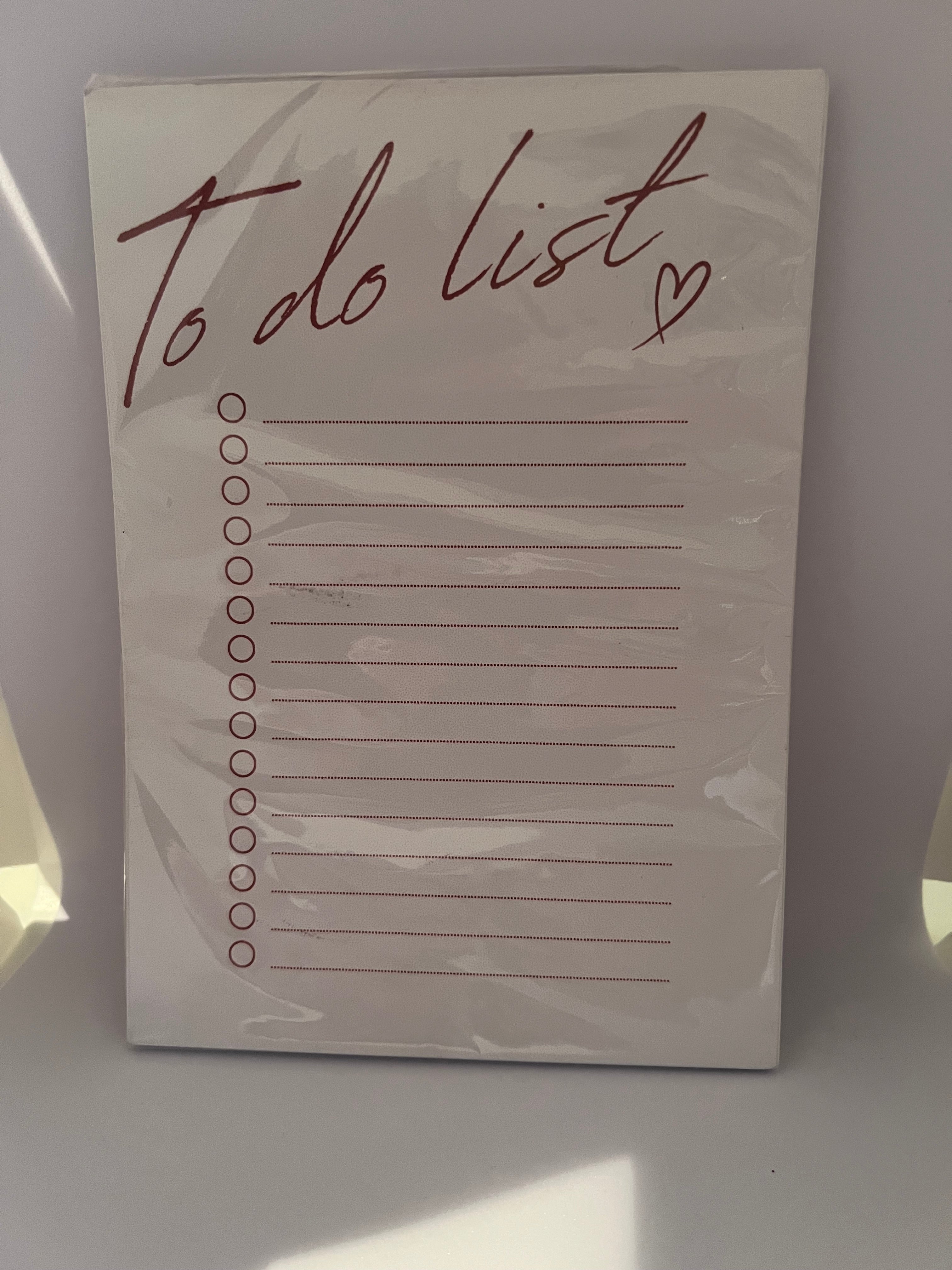 Brown Heart To Do List