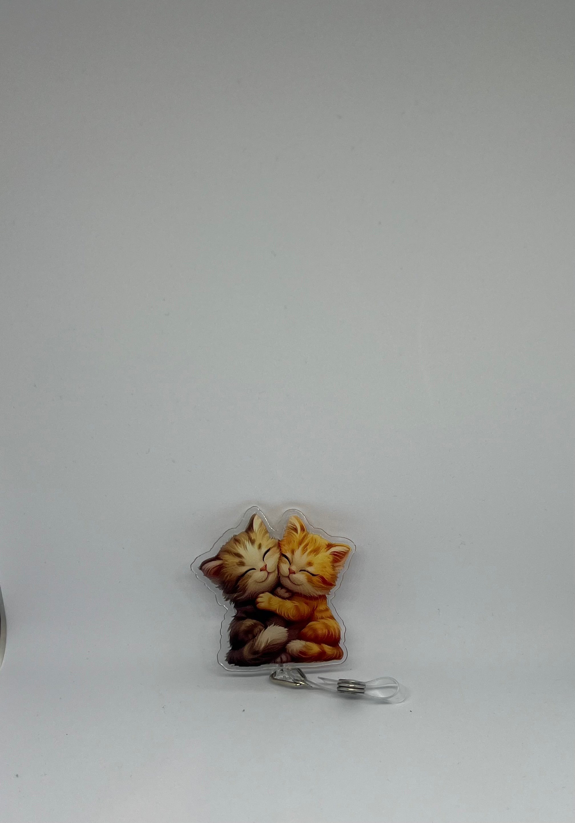 Hugging Cats Retractable Badge Reel