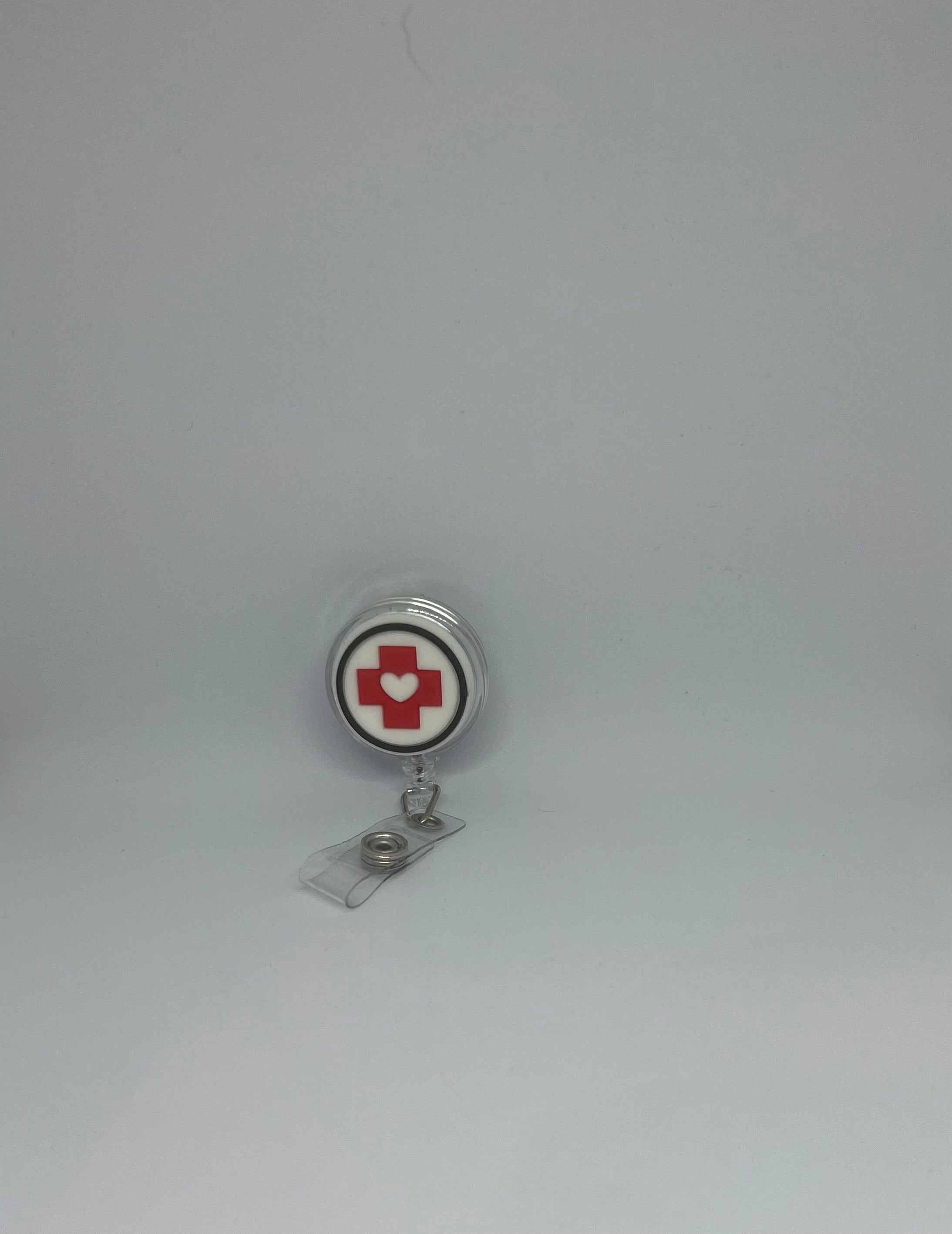 Medical Cross Heart Retractable Badge Reel