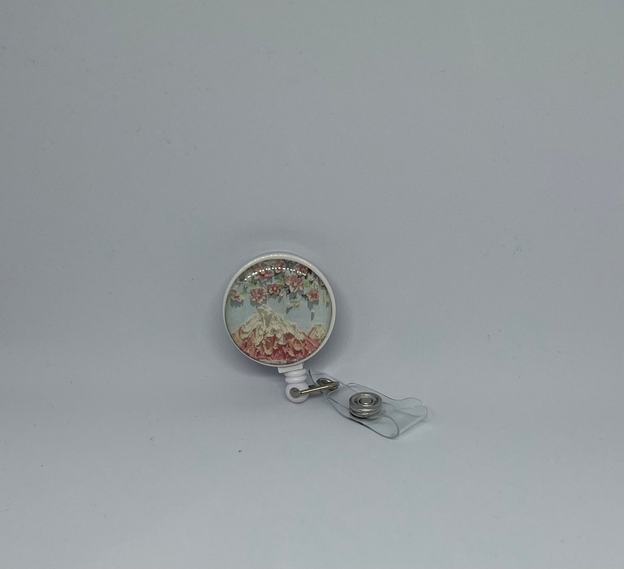 Floral Mountain Retractable Badge Reel