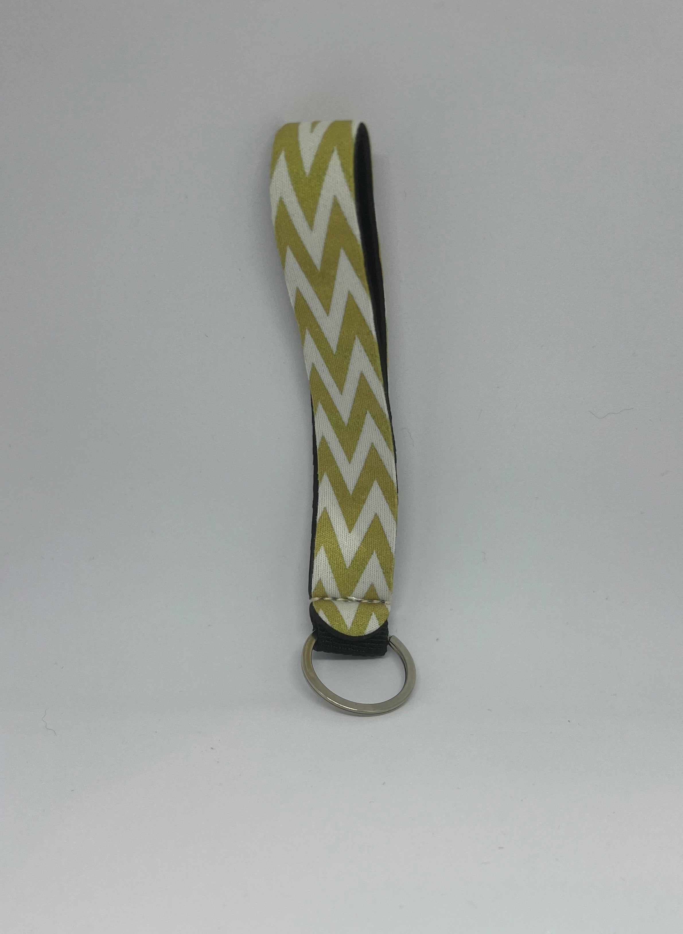 Gold Chevron Wristlet
