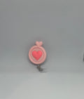 Pink Heart Retractable Badge Reel