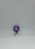 Purple Flower Bear Retractable Badge Reel