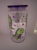 Purple Dinosaur Acrylic Cup