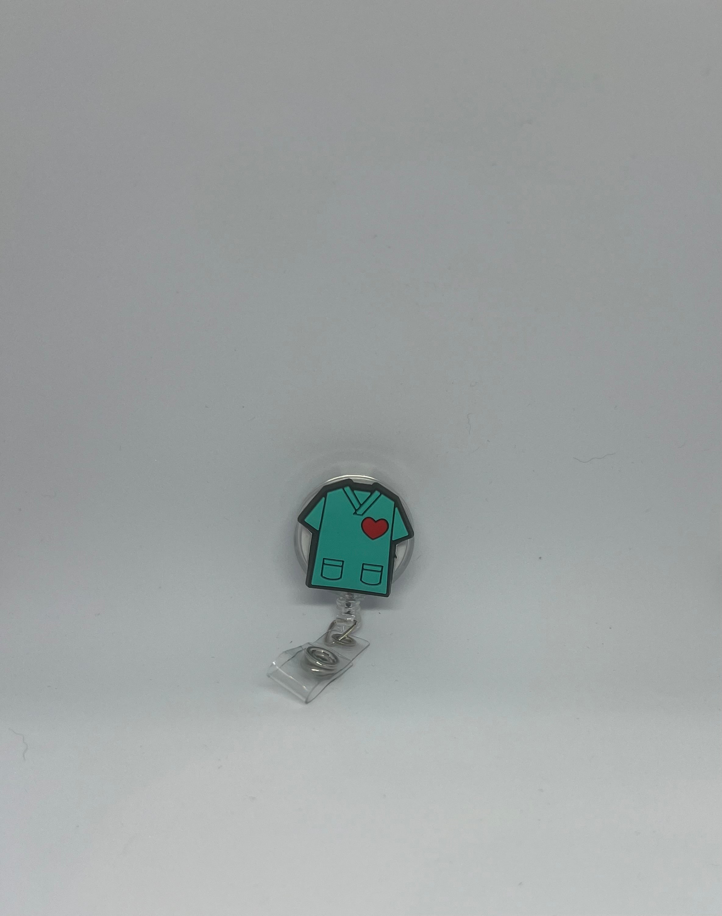 Scrub Top Retractable Badge Reel