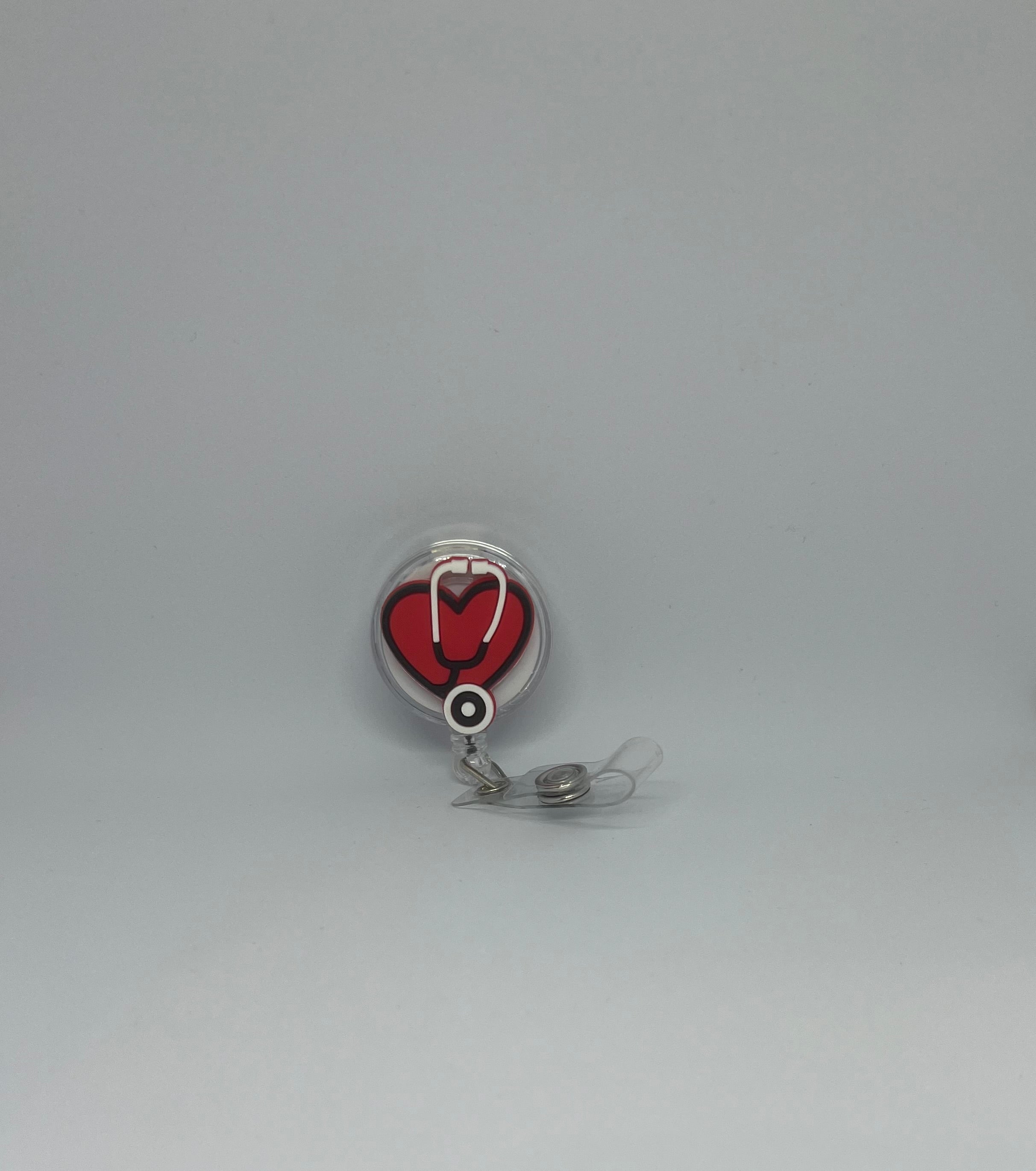 Stethoscope Heart Retractable Badge Reel
