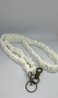 White Scrunchie Lanyard