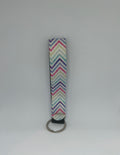 Pastel Rainbow Chevron Wristlet