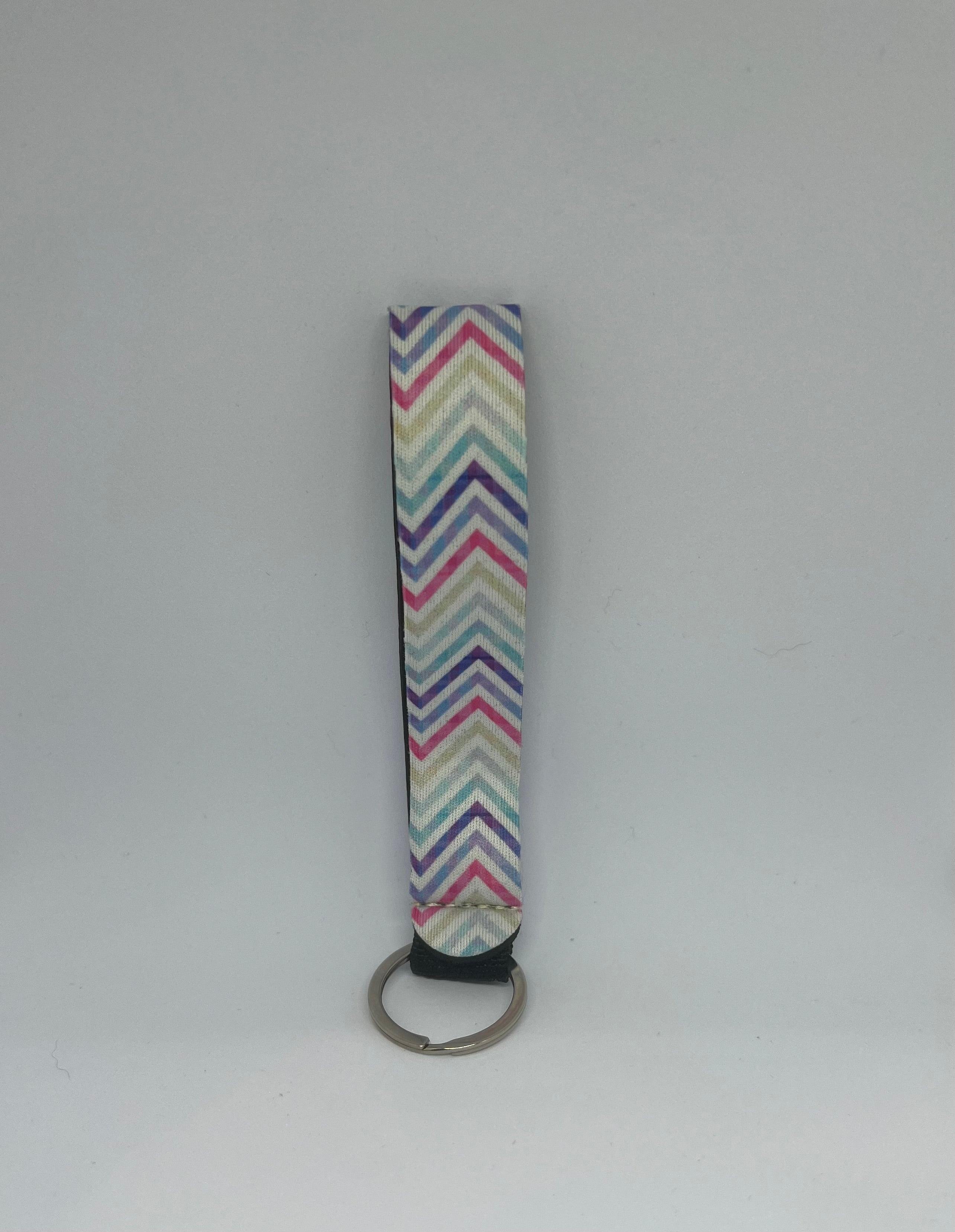 Pastel Rainbow Chevron Wristlet